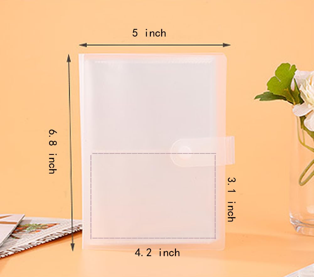 Croshuki 3X4 Inch Index Card Holder Clear Plastic Organizer For Recipe Flashcard Notecard Coupon, 40 Pages Can Hold 160Pcs Cards