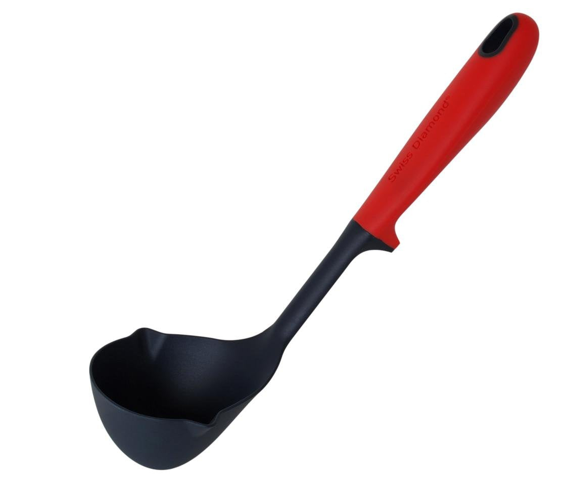 Swiss Diamond Sd''No More Mess!'' Ladle, 1 Piece, Black/Red