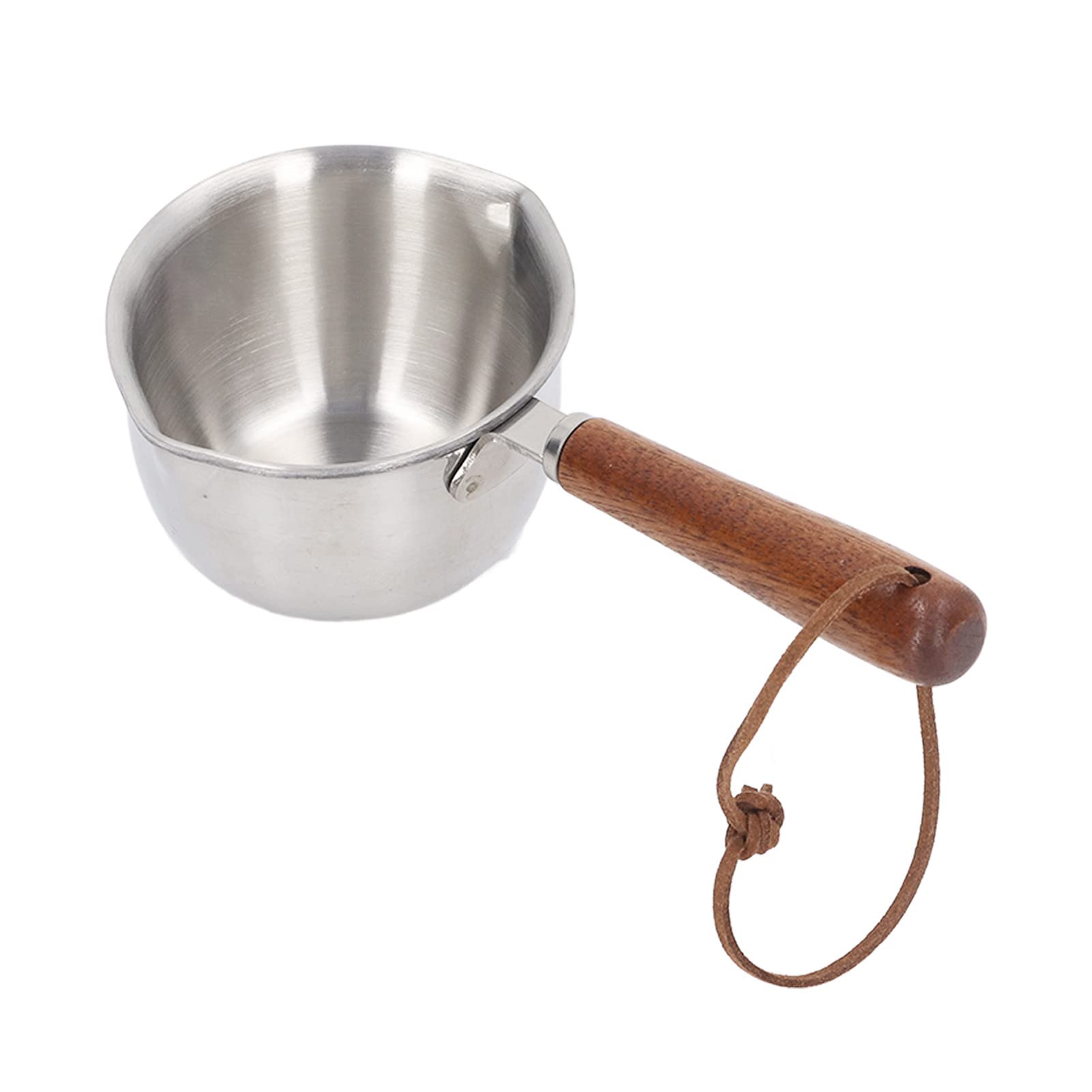 Warmer, 3 Layers Stainless Steel Multipurpose Pot Milk Boiling Chocolate Melting Pot With Wooden Handle, Milk Warmer Mini Meltin
