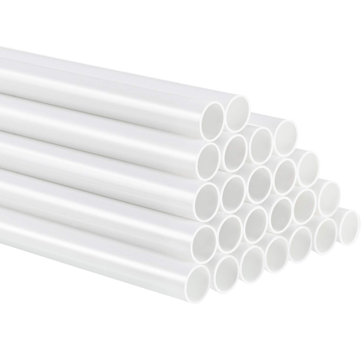 Boao 24 Pcs Plastic Cake Dowels Rods for Tiered Hollow Wedding Cake Round Support Rods Straws for Stacking and Supporting (9.5 I