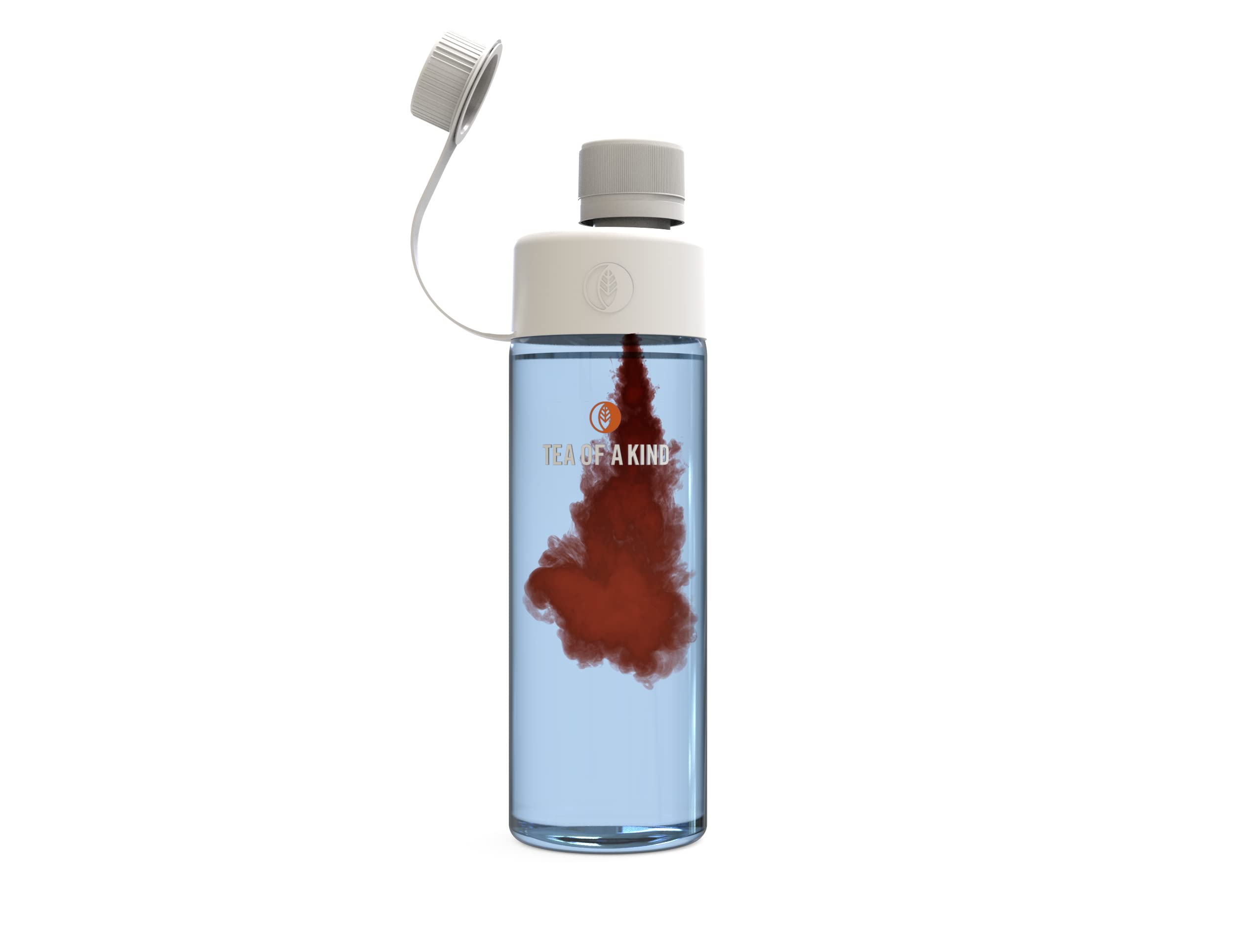 Tea Of A Kind Toak Reusable Water Bottle Starter Kit - Includes 3 Caps To Mix With Your Water, Portable Flavor Caps (Blue Bottle