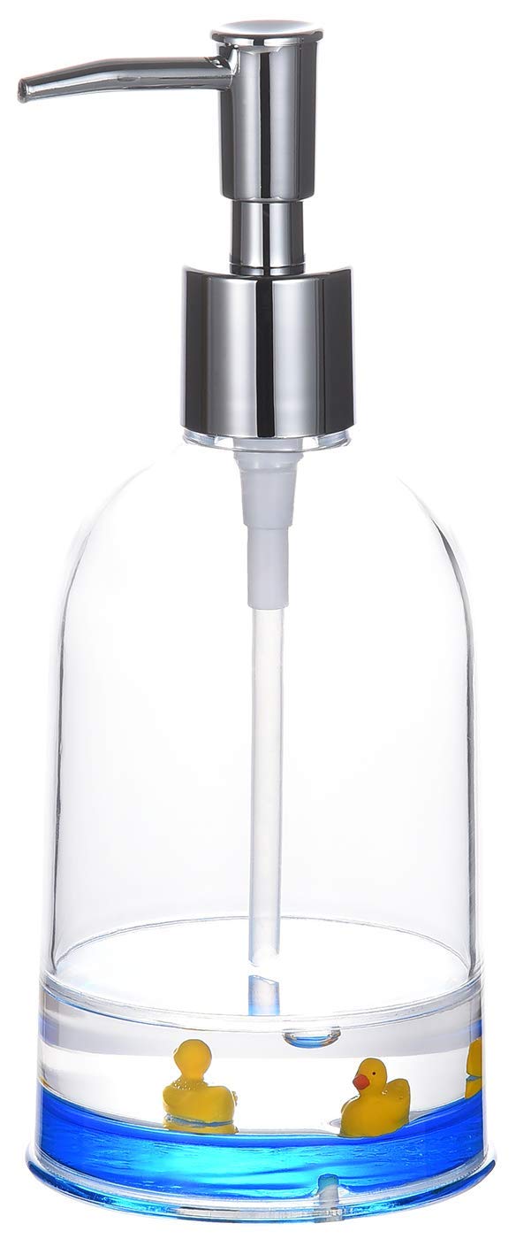 Locco Decor Acrylic Liquid 3D Floating Motion Bathroom Vanity Accessory Duck Soap Dispenser
