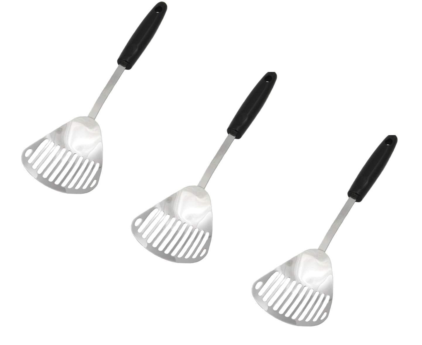 Chef Craft Stainless Steel Slotted Skimmer | 13-Inches Long | 3-Pack