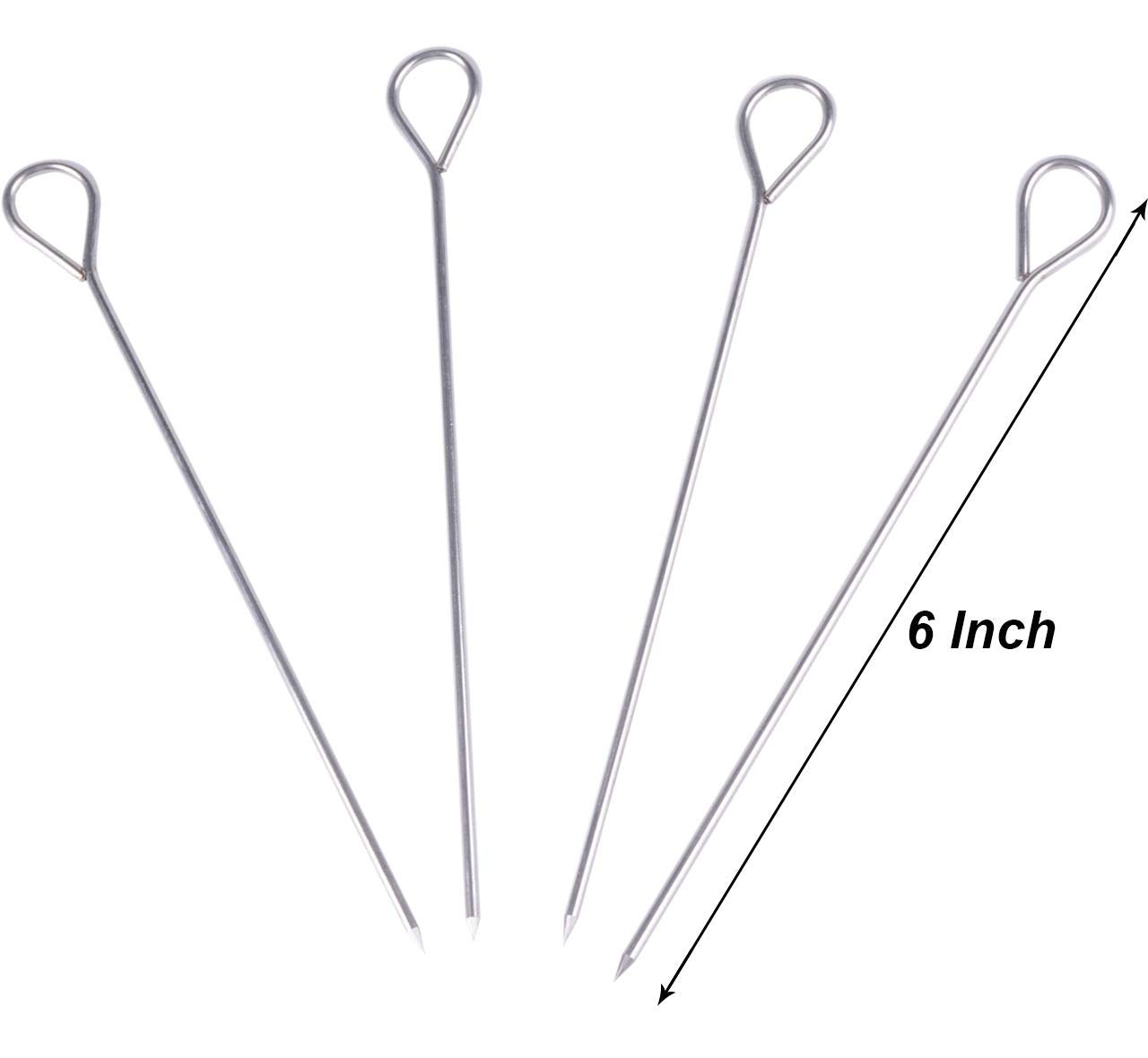 Honshen 30 Pcs 6 Inches Turkey Lacers For Trussing Turkey,Stainless Steel Skewers Turkey Pins For Trussing Turkey And Poultry