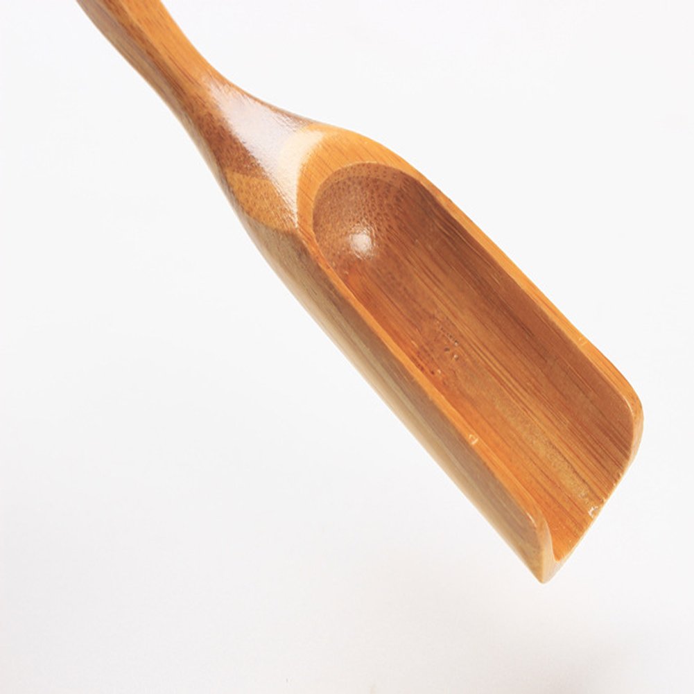 Tea Spoons Natural Bamboo Tea Spoon For Loose Tea ,Cucumis 6Pcs Kung Fu Tea Spade Natural Bamboo Wood Spoons For Scooping Coffee