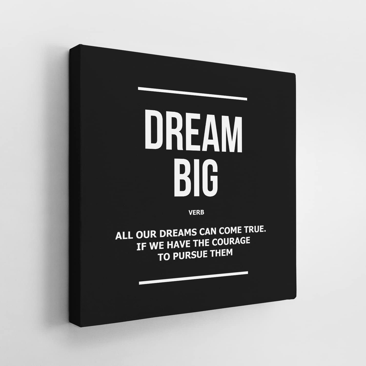 9x Office Decor Inspirational Definitions  Motivational Wall Art Canvas Prints Entrepreneur Bundle Be Positive  Happy  Dream Big  Work Hard  Never Give Up  Believe In Yourself Motivation (Canvas  9x - 20''x20'' in)
