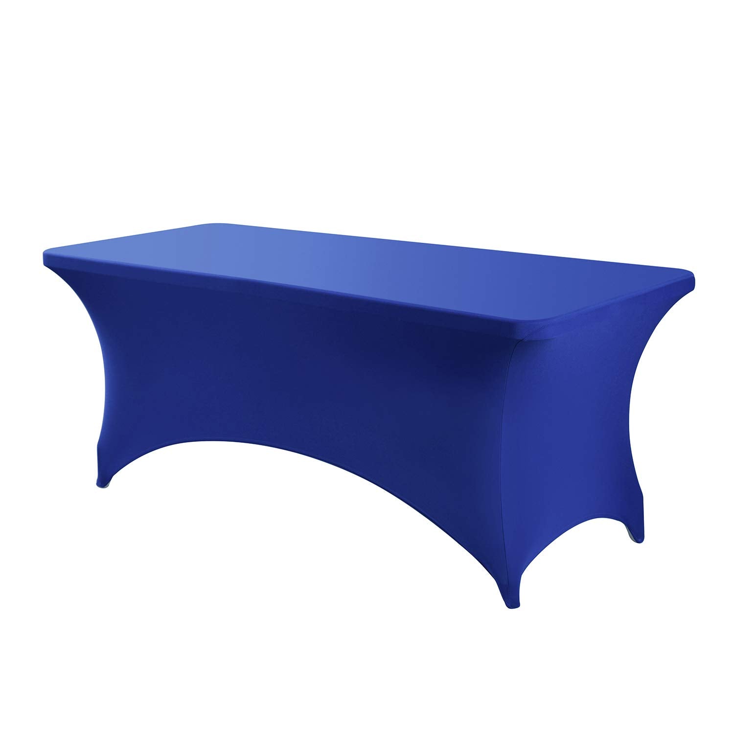 Peomeise 6Ft Spandex Table Cover Rectangular Stretch Spandex Tablecloth (Royal Blue,6Ft)