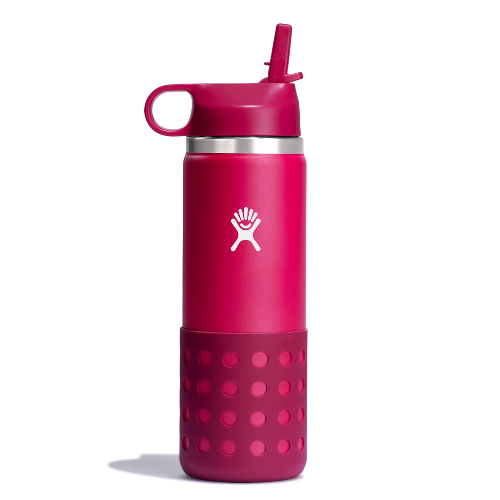 Hydro Flask 20 Oz Kids Wide Mouth Straw Cap And Boot Peony