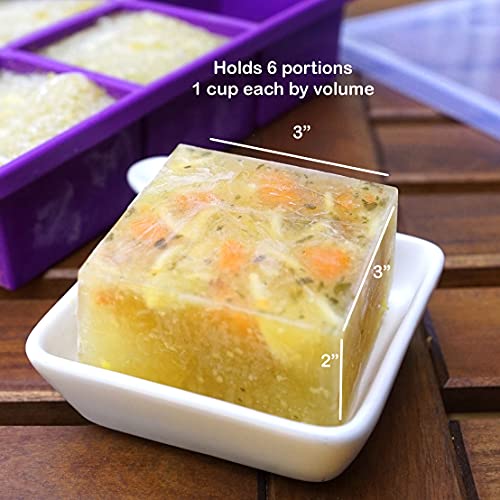 Shape+Store Soup Master 6-In-1 Soup Freezer Container With Lid, Six 8 Oz Cubes Storage & Freezer Container, Stores 48Oz Of Liqui
