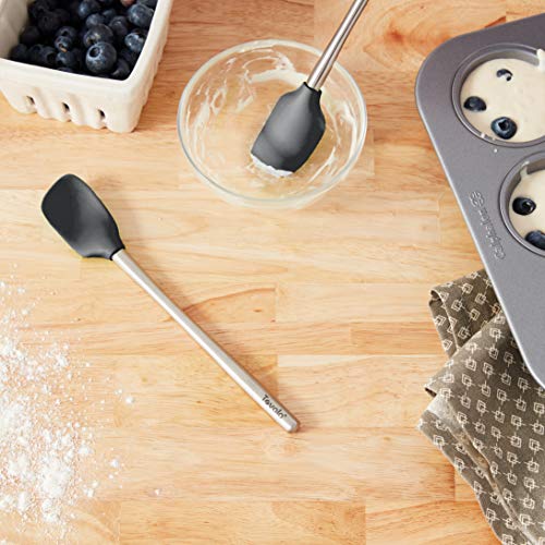 Tovolo Flex-Core Stainless Steel Handled Mini Spatula & Spoonula  Kitchen Utensil Set of Heat-Resistant & BPA-Free Silicone Turner Heads  Cast Iron & Cookware Dishwasher-Safe  1 EA  Charcoal