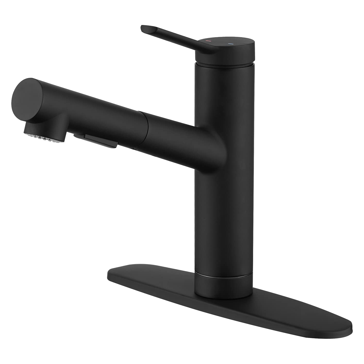Crea Kitchen Faucets,Bar Sink Faucet,Black Kitchen Sink Faucet Pull Out Sprayer Utility Prep Wet Faucet Small Single Handle Hole