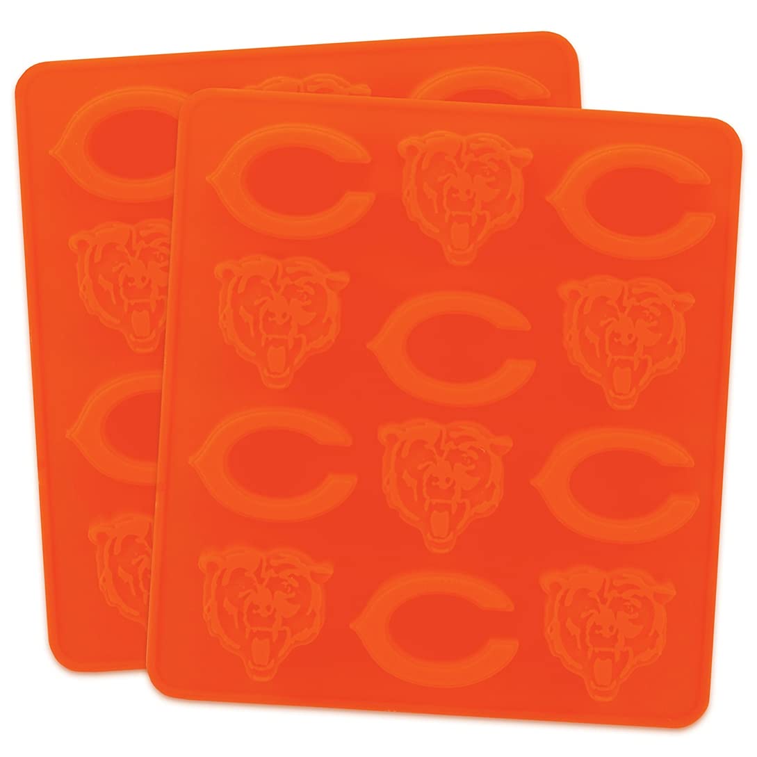 MasterPieces NFL Chicago Bears Ice Cube Tray, Silicone, One Size, Navy & Orange, Model CHB4040
