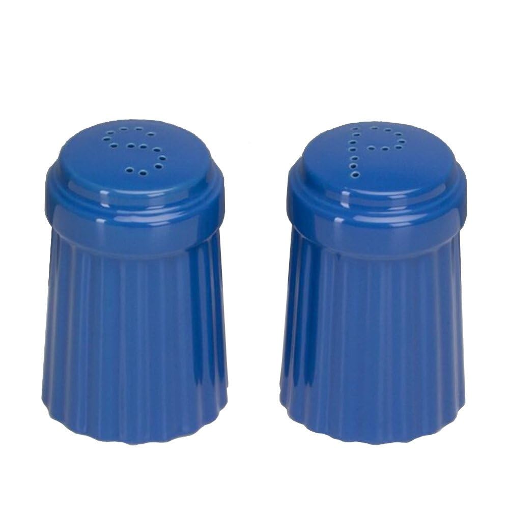 Omniware Simsbury Salt & Pepper Shaker Set - 6oz Stoneware Dispensers with Distinctive S & P Lids, Dishwasher Safe & Coated in a