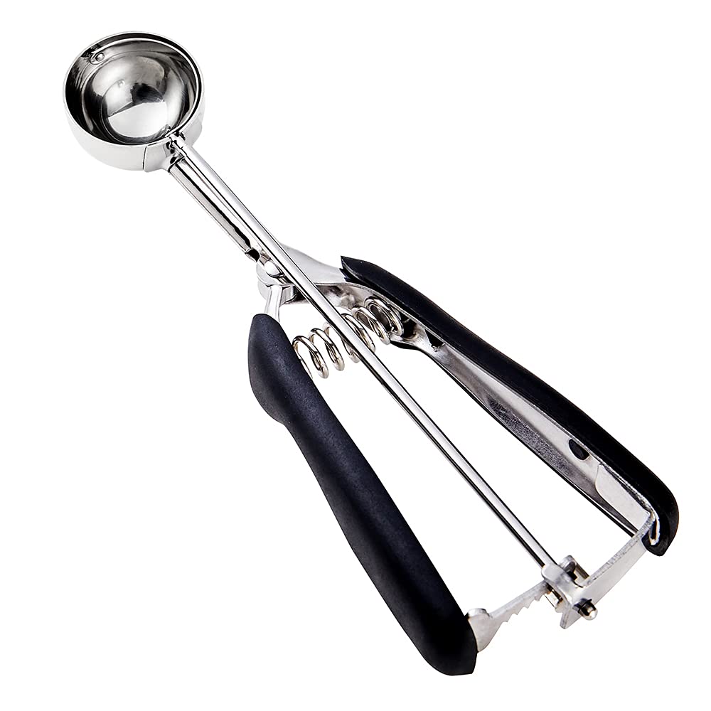 Small Cookie Scoop, 1 Tbsp Cookie Scoop For Baking, Dough Scoop, 18/8 Stainless Steel, Comfortable Grip, For Making Cookie, Melo