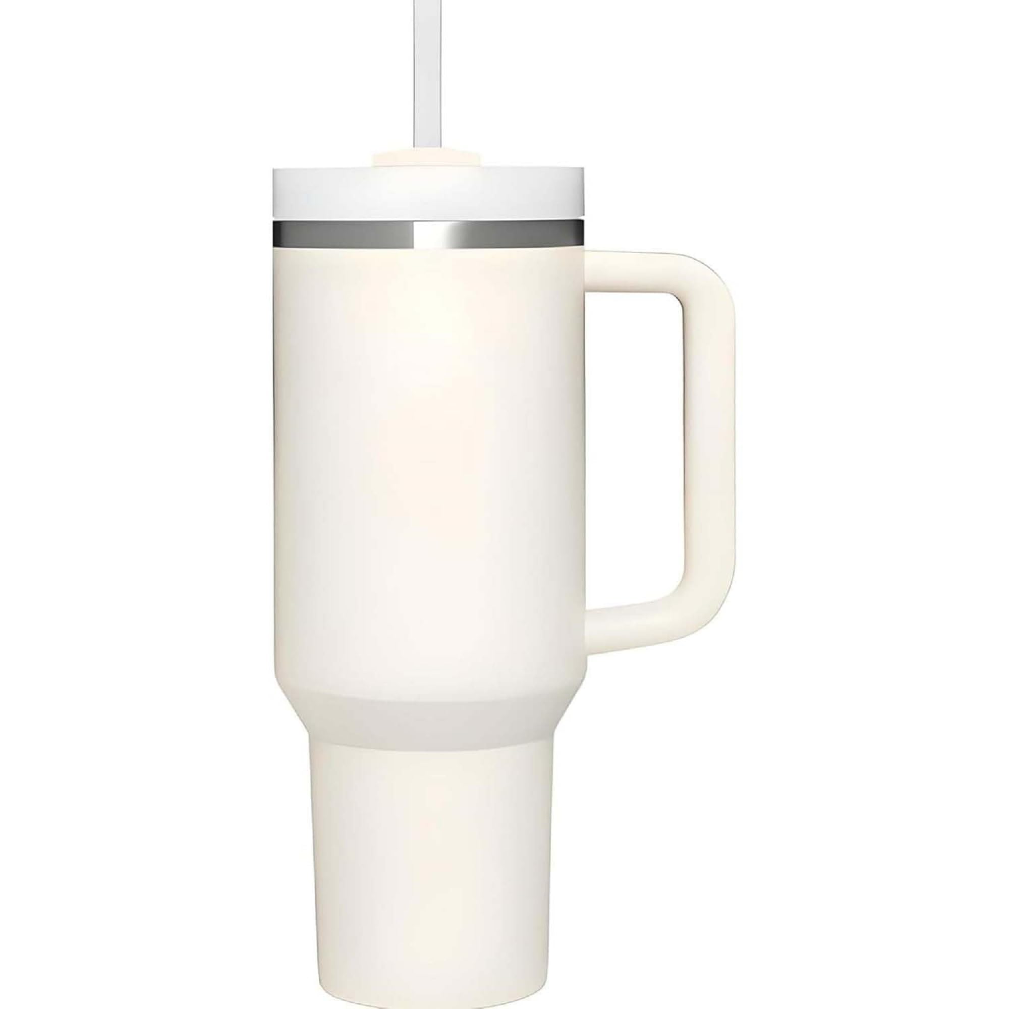 Savanizon 40 Oz Stainless Steel Tumbler With Handle And Straw, Vacuum Insulated Cup With Lid, Wide Mouth Design