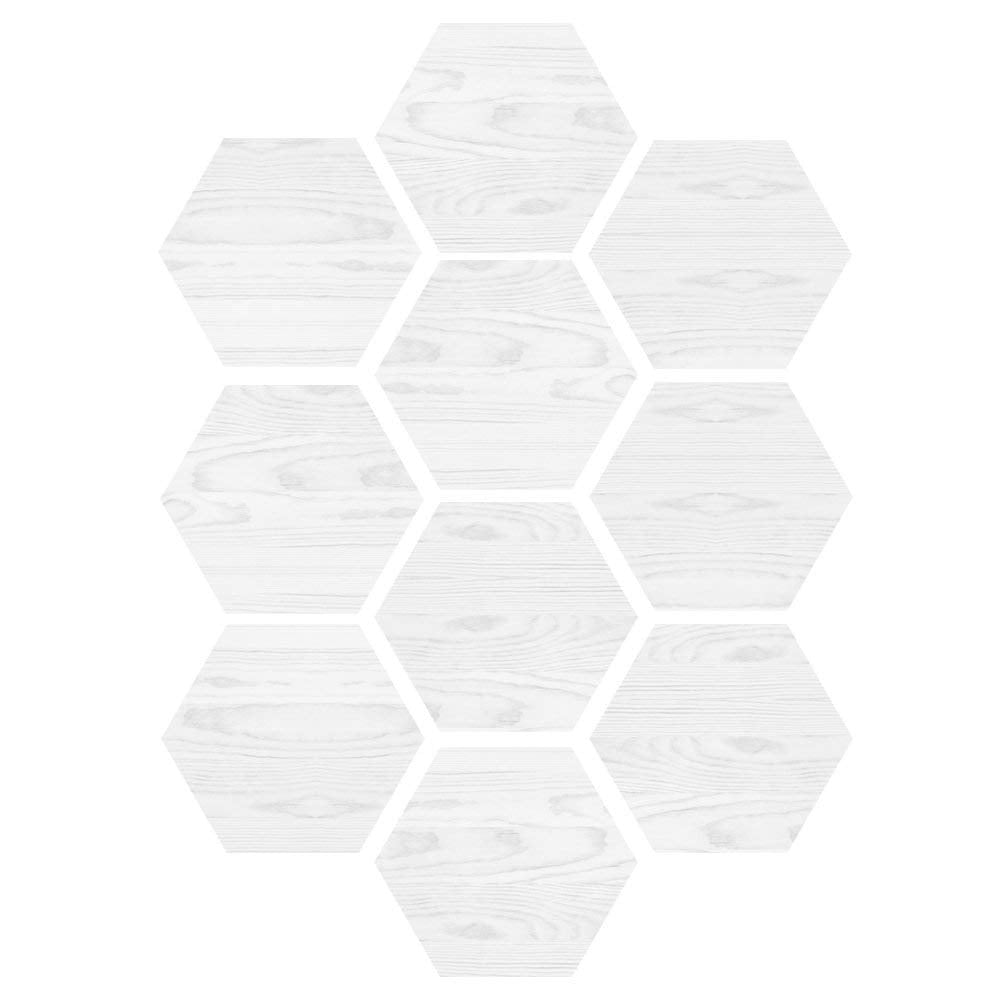 10 Pcs Hexagon Non-Slip Vinyl Floor Sticker For Home Decor, Peel And Stick Self-Adhesive Wallpaper Sticker For Living Room Kitch