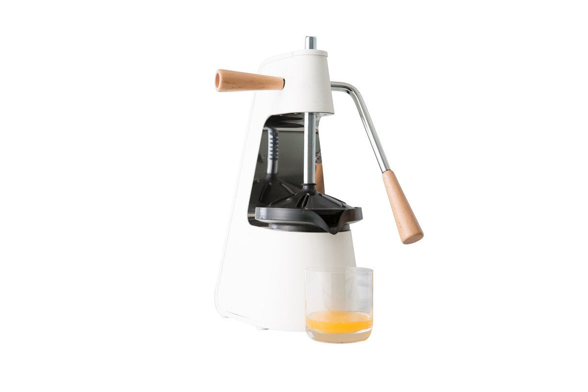 Chef'N Fresh Force Tabletop Citrus Press, 2.3, White/Stainless/Wood