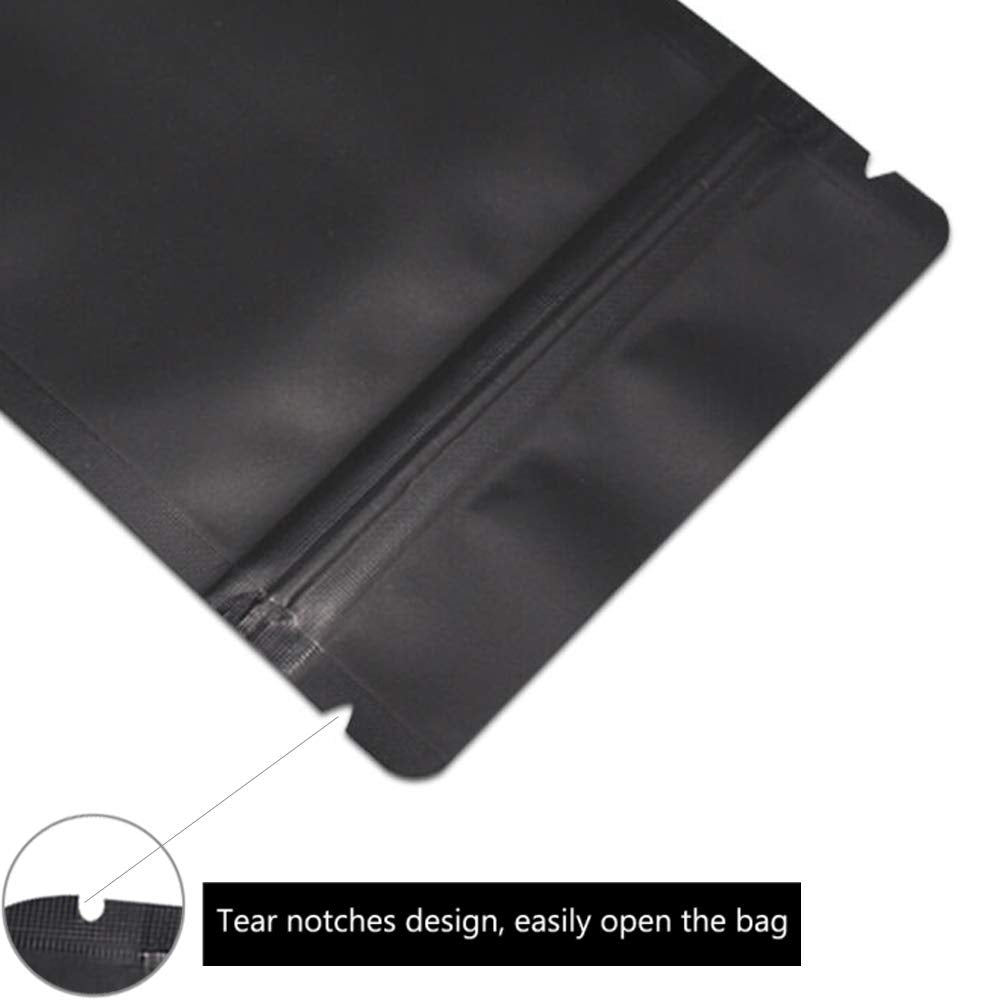 Ucoffee 100 Pieces Mylar Bags - 4X6 Inches Mylar Food Storage Bags Resealable Foil Pouch Bags Stand Up Airtight Ziplock Bag Bulk