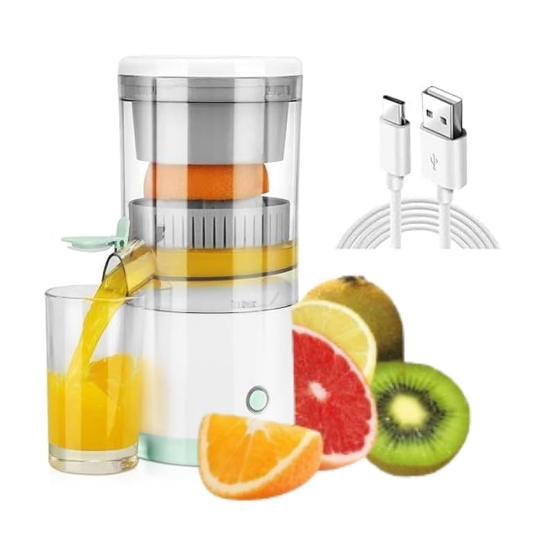 Lipzie (  ) Electric Usb Rechargeable Citrus Juicer  Portable Wireless Orange & Lemon Squeezer | HandsFree Automatic Fruit Pre