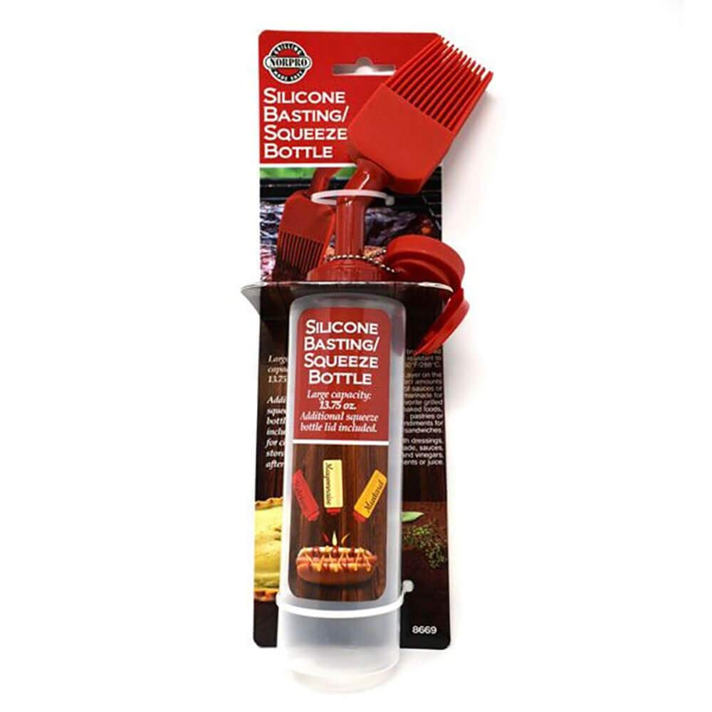 Norpro 8669 Silicone Basting Bottle Red 13.75 Oz