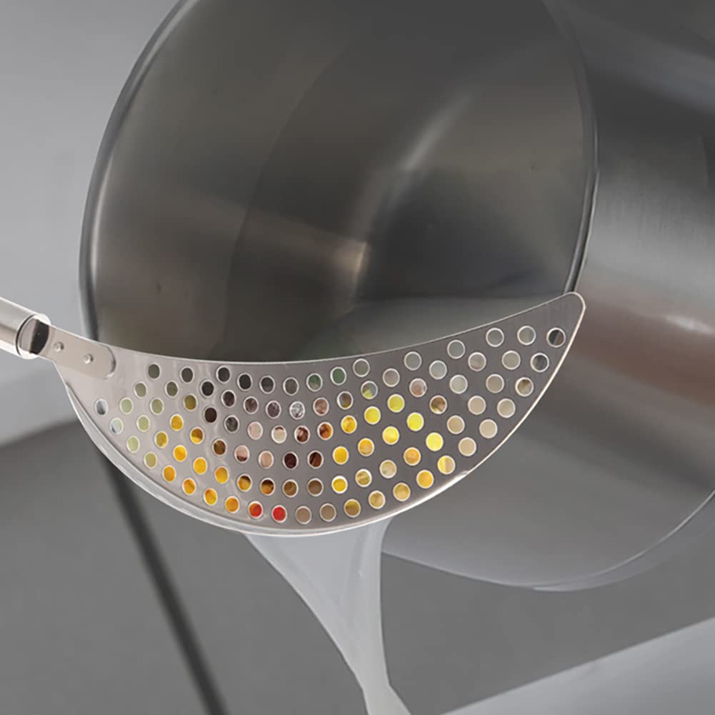 2 Pack Crescent Pot Strainer Stainless Steel Grease Pasta Strainer Insert Drainer With Handheld For Different Pot Pan Kitchen To