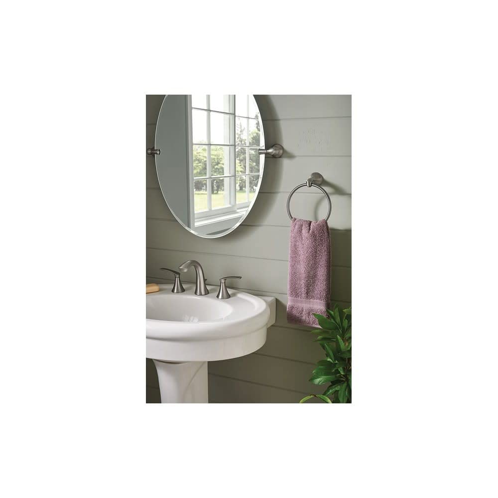 Moen Darcy Towel Ring With Press And Mark In Brushed Nickel