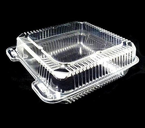 Durable Packaging 8 X 8 X 3 Clear Hinged Plastic Food Bakery Take-Out Container (Pack Of 25)