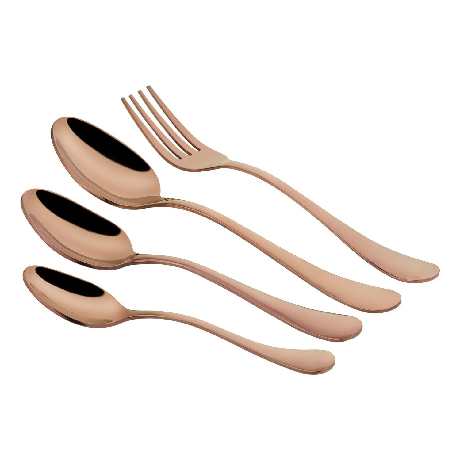 Roluxe 24 Pieces Pvd Rose Gold Cutlery Set (Rose Gold, 8 In) | Or | Kanak Masala Box/Spice Box/Storage/Organiser For Kitchen (D