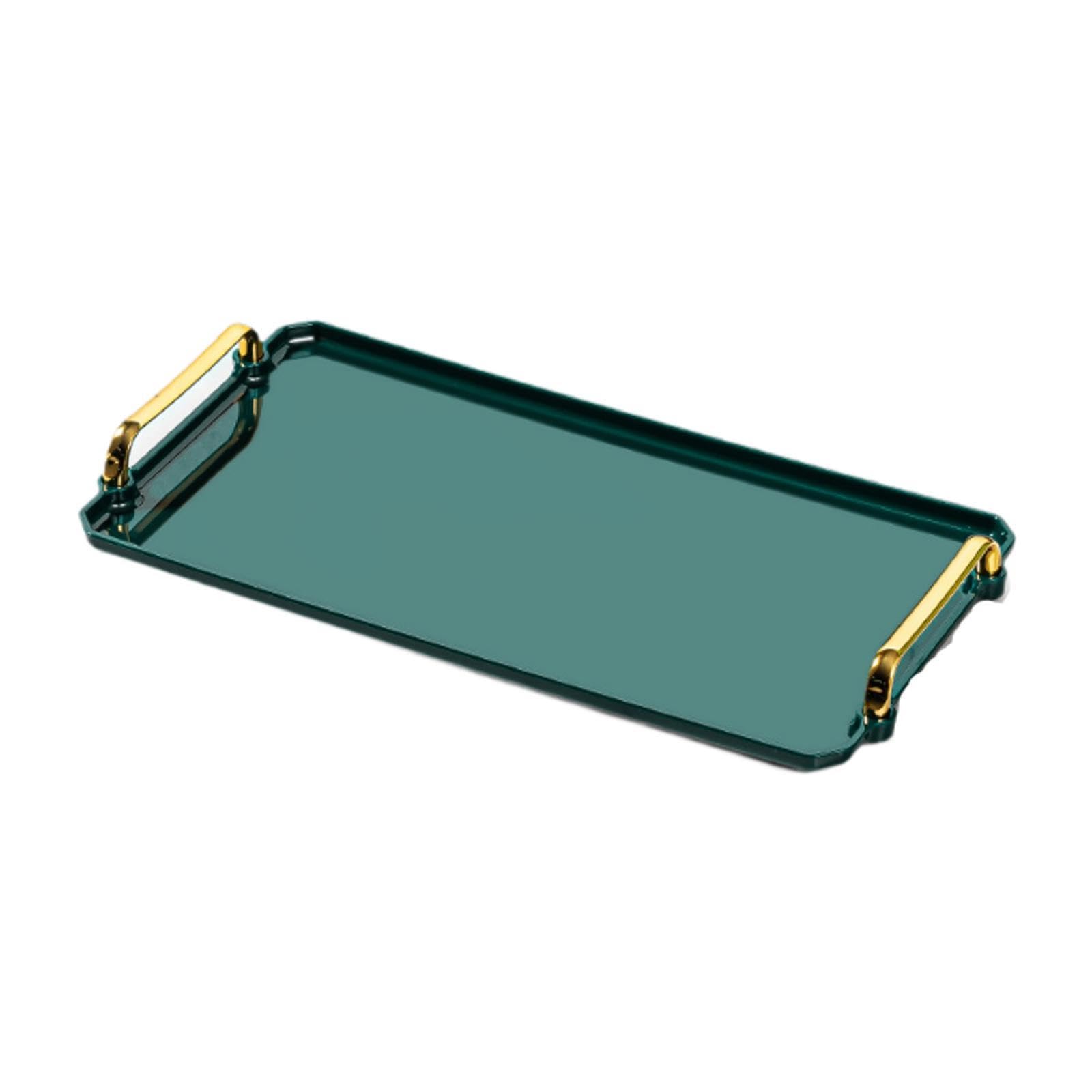 Calandis Serving Tray Rectangular Modern Cosmetic Storage For Desk Coffee Table Hotel L Green | Trays | Dinnerware & Serving Dis