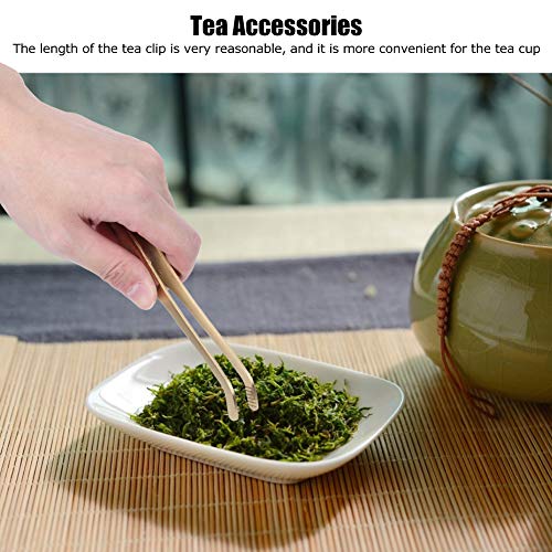 Hot Wood Copper Tea Clip Nonslip Tea Set Tweezers Tea Ceremony Accessories Household Mini Tongs Sugar Tongs(2#)