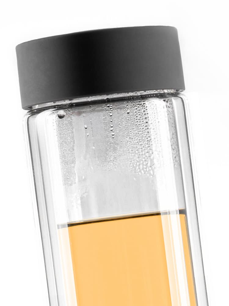 VitaJuwel ViA HEAT VITALITY | Insulating Crystal Infusion Bottle with Emerald & Clear Quartz - Regeneration, Rejuvenation & Rene