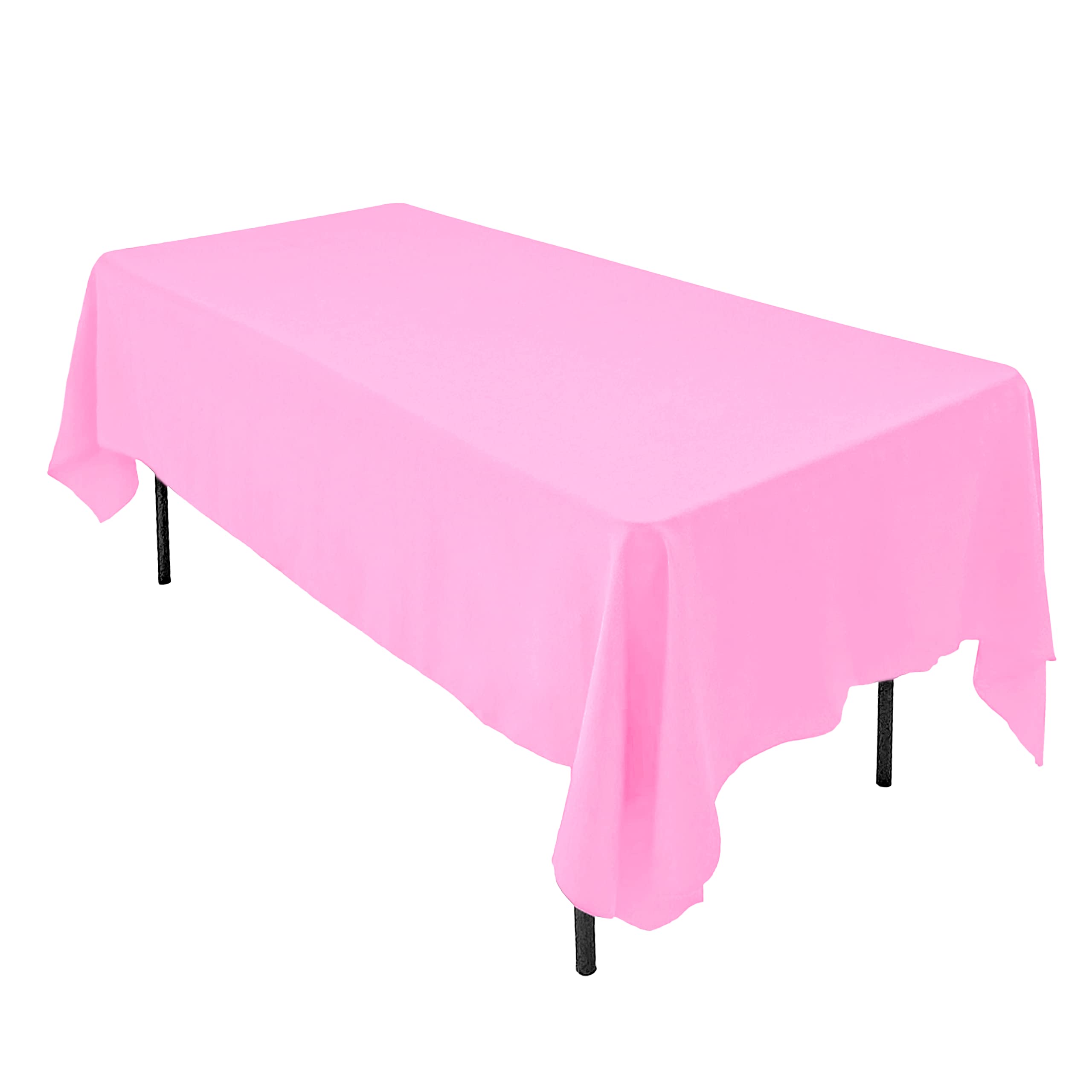 Ak-Trading 60 X 126-Inch Rectangular Polyester Tablecloth - Made In Usa - Pink