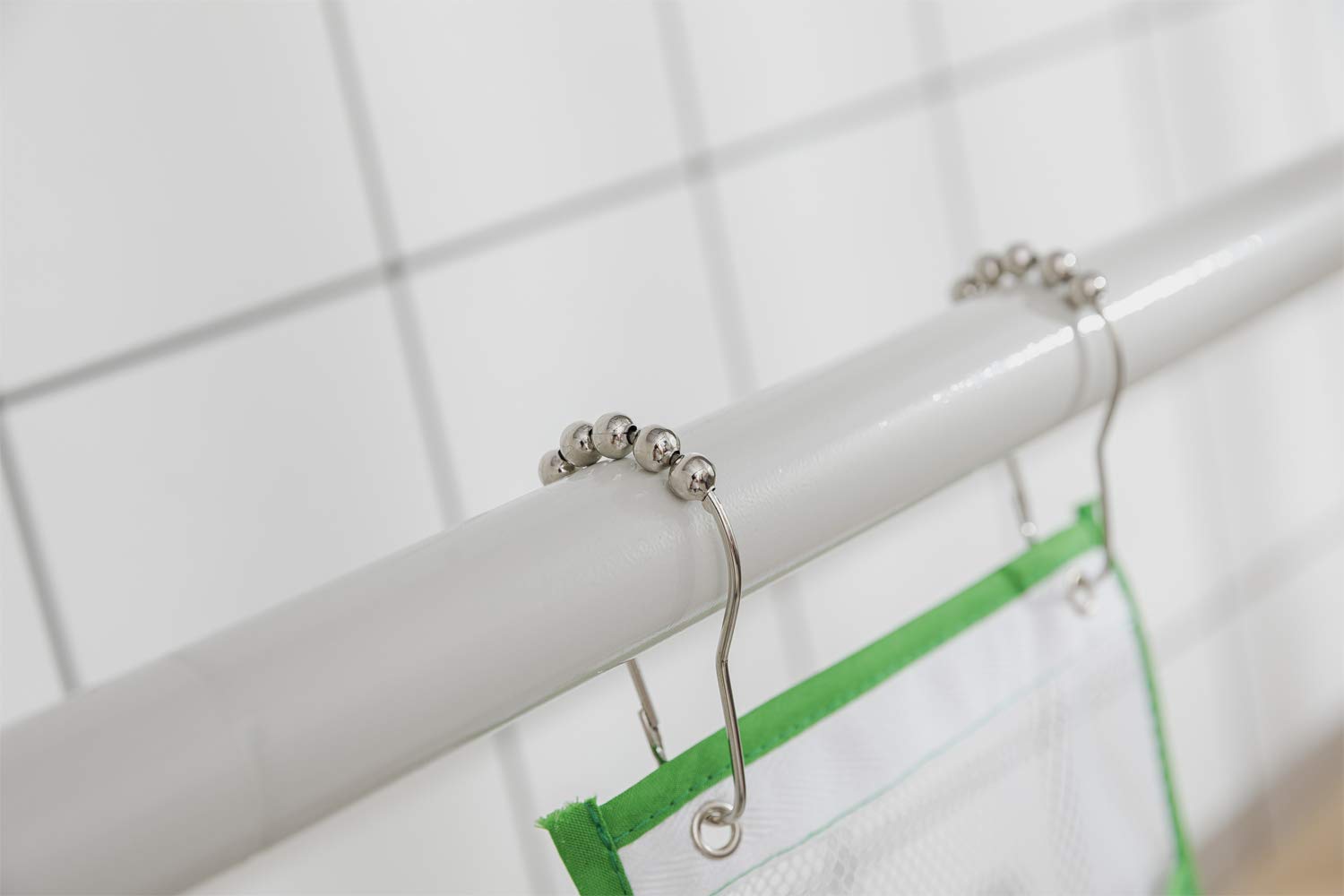 ALYER Hanging Storage Shower Caddy Organizer Mesh Pockets for Bathroom Closet Pantry (Gray)