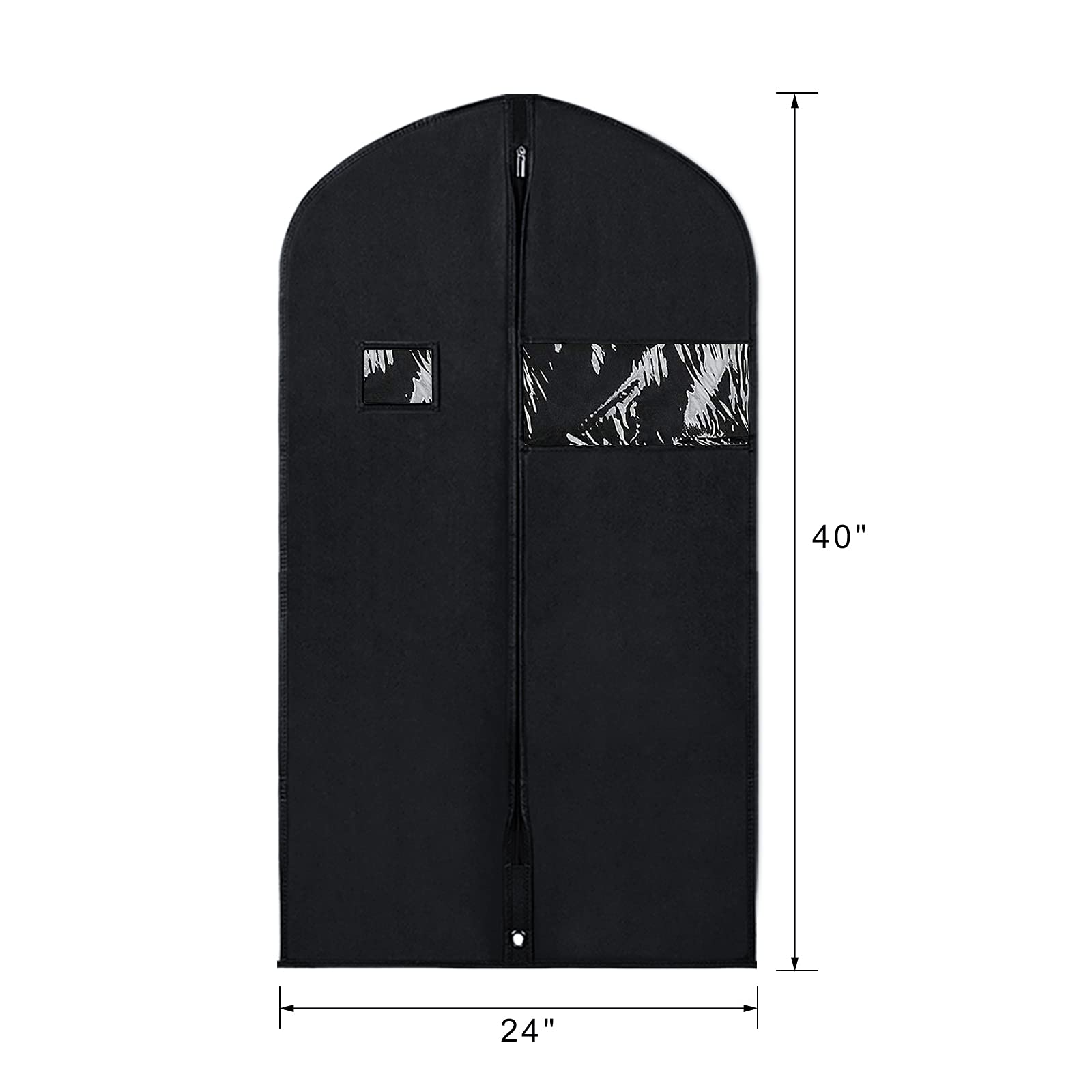 Syeeiex 40 Suit Bag, Set Of 16 Garment Bags For Hanging Clothes, Suit Covers Bags, Suit Bags For Closet Storage With Clear Windo