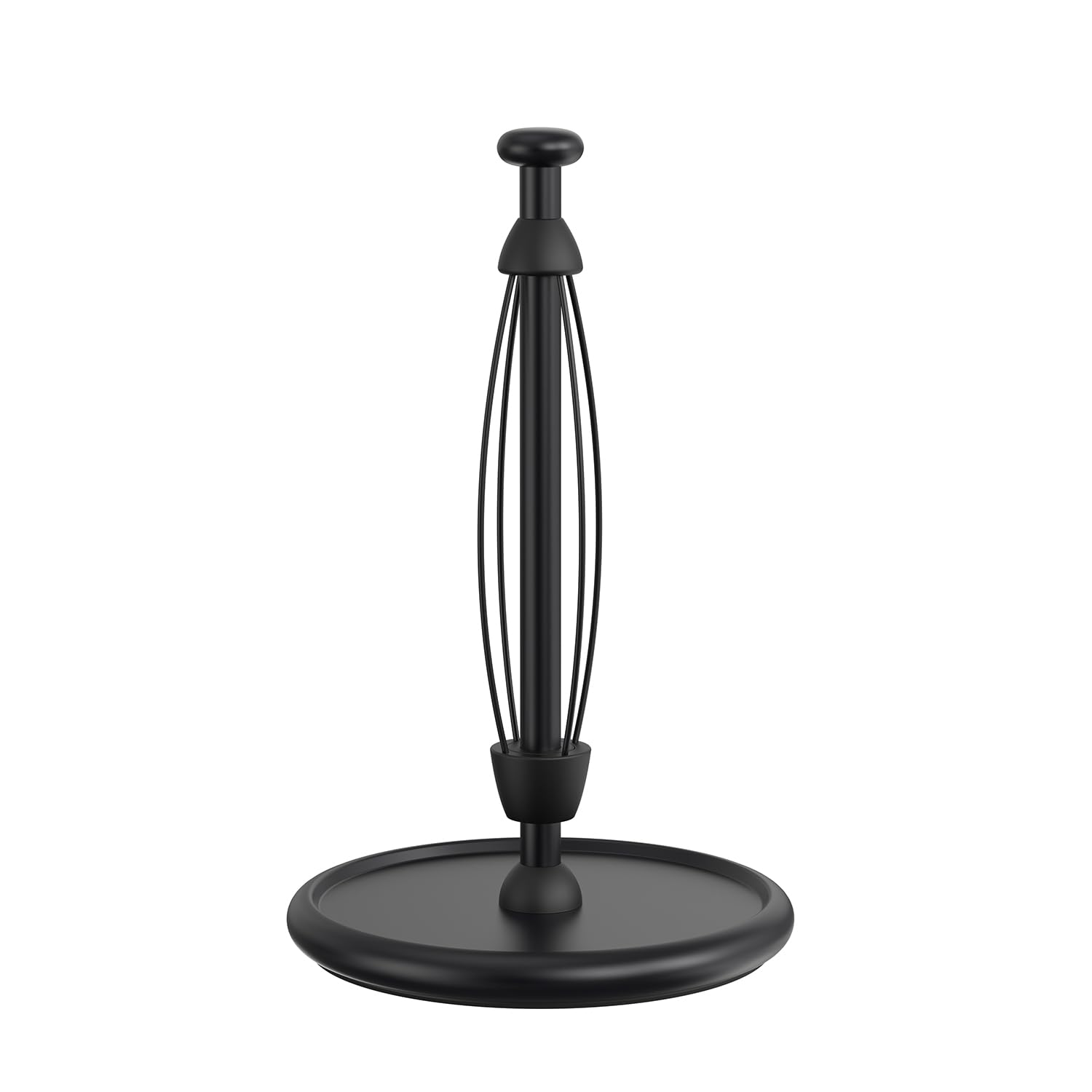 VEHHE Paper Towel Holder Countertop with Weighted Base, One-Handed Tear Paper Towel Holder with Damping Function and EVA Non-Sli