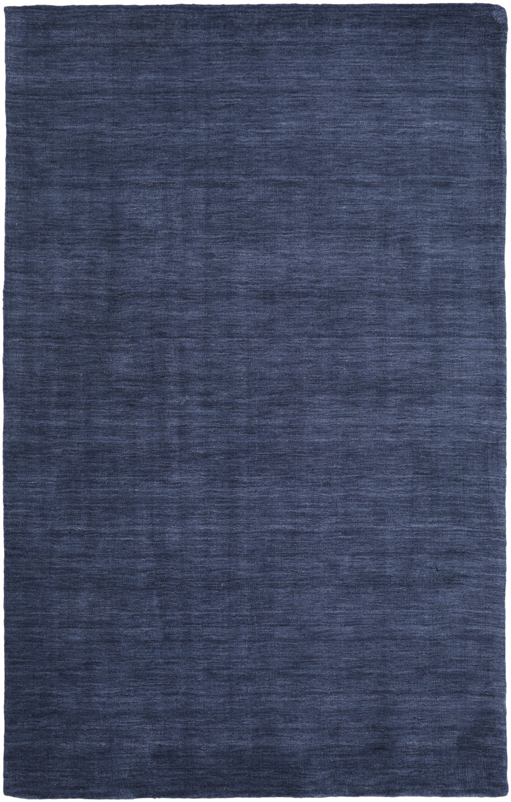 5 X 8 Blue Wool Hand Woven Stain Resistant Area Rug