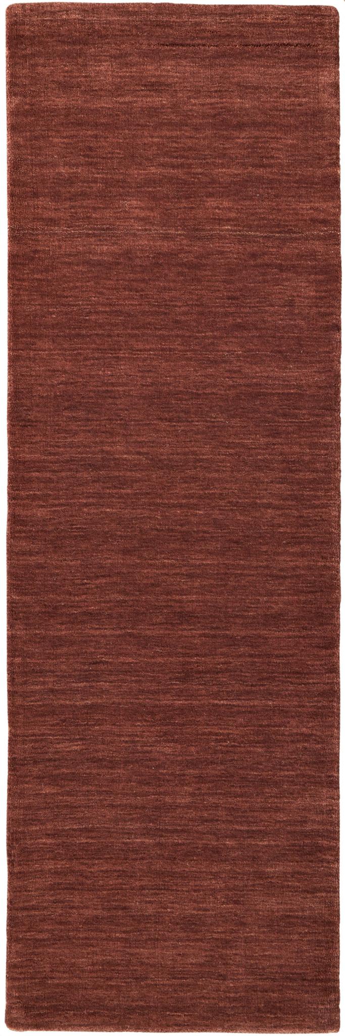 8 Orange And Red Wool Hand Woven Stain Resistant Runner Rug