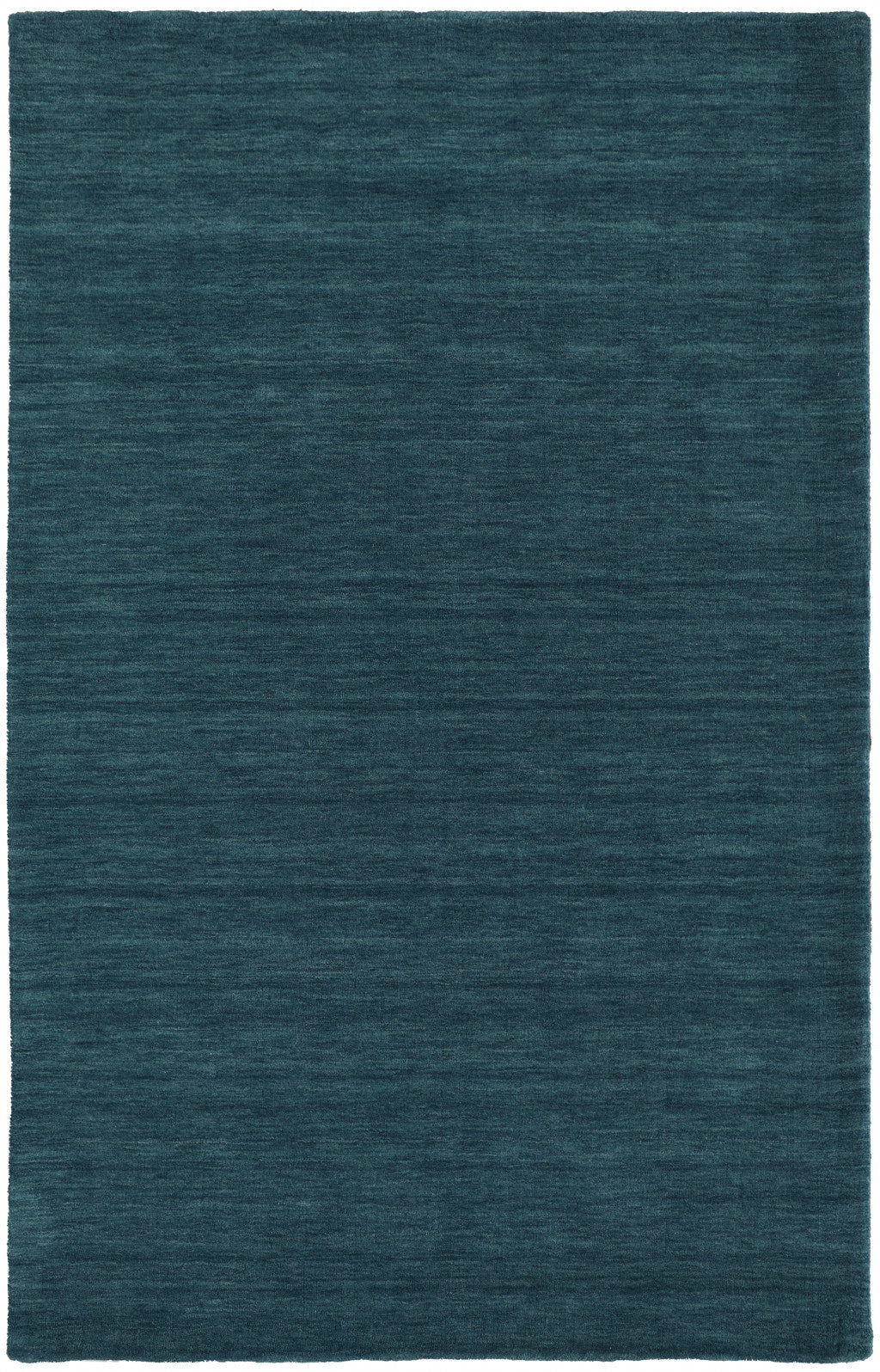 5 X 8 Blue And green Wool Hand Woven Stain Resistant Area Rug