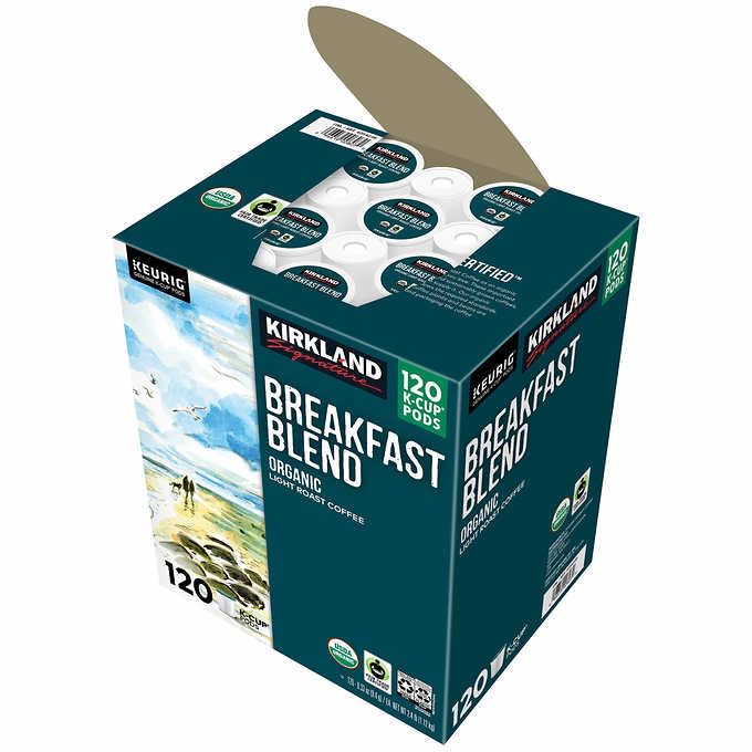 Kirkland Signature Breakfast Blend Coffee - 120 K-Cups, Smooth Flavor, Perfect for Keurig Brewers