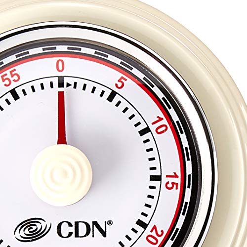 Cdn Compact 60 Min Mechanical Timer-White, White