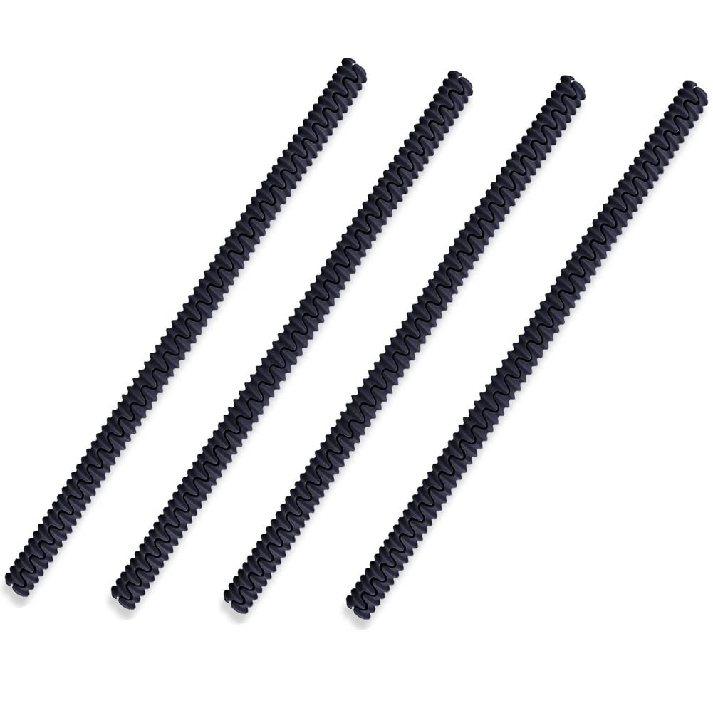 Ericotry 4Pcs Black Oven Rack Edge Covers Silicone Heat Resistant Oven Rack Guard Oven Cooker Shelf Protector Against Burns And