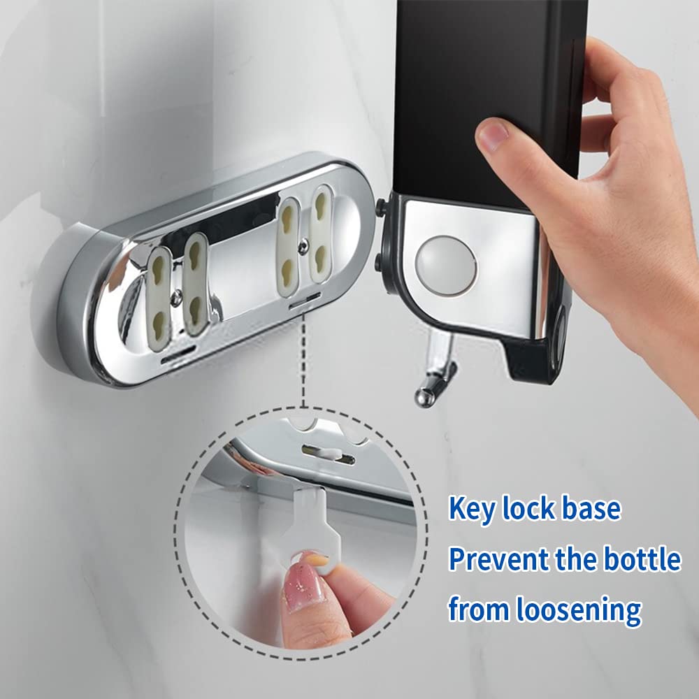 Prosfalt 3 X 500Ml Per Cup Wall Mounted Manual Soap Dispenser For Home, Bath, Kitchen, Hotels, Restaurants. Shower And Lotion Di