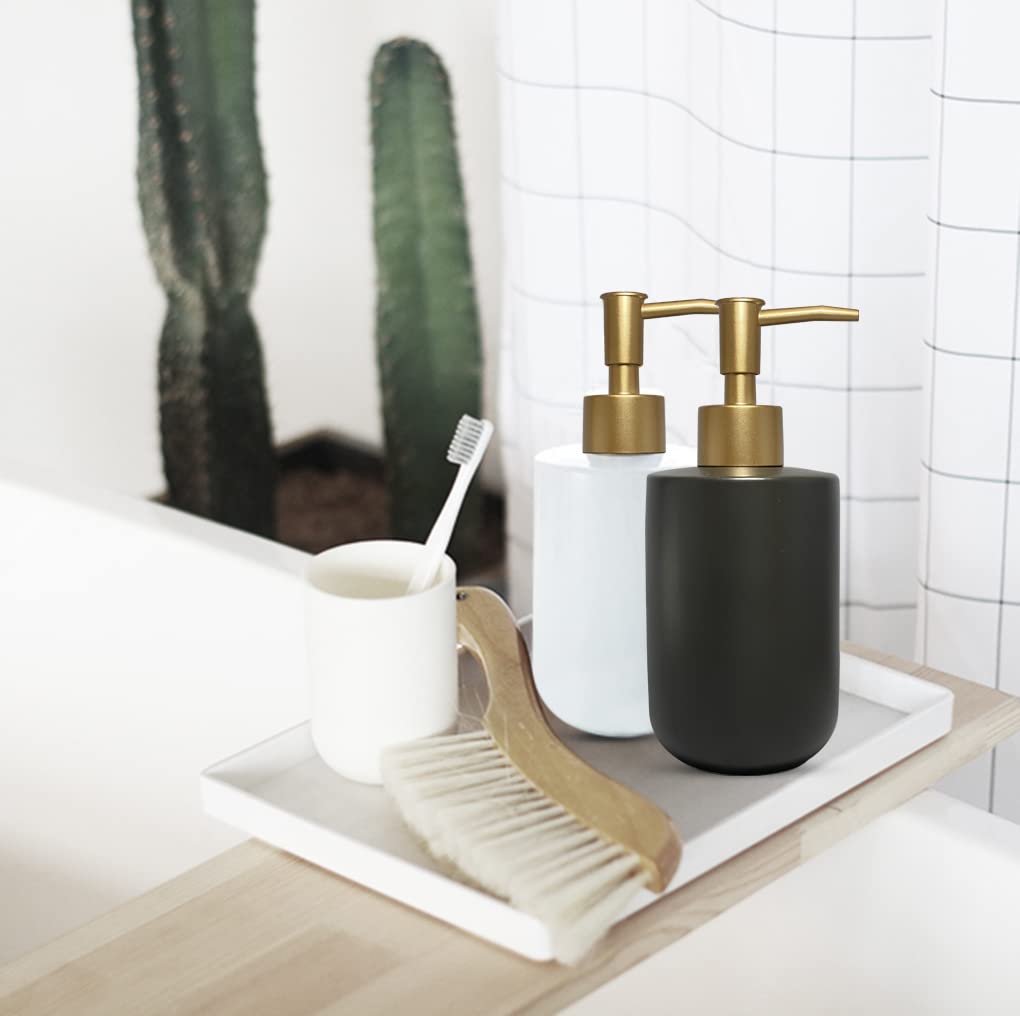 Liquid Soap Dispenser For Bathroom With Gold Pump