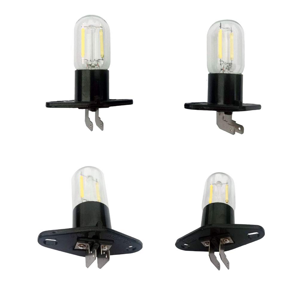 QLEE Led Z187 Microwave Bulb, 1.5W Equivalent to 20W, Vertical Right T170 Base, Black, 2 Count, Replacement for Galanz LG Samsung Whirlpool