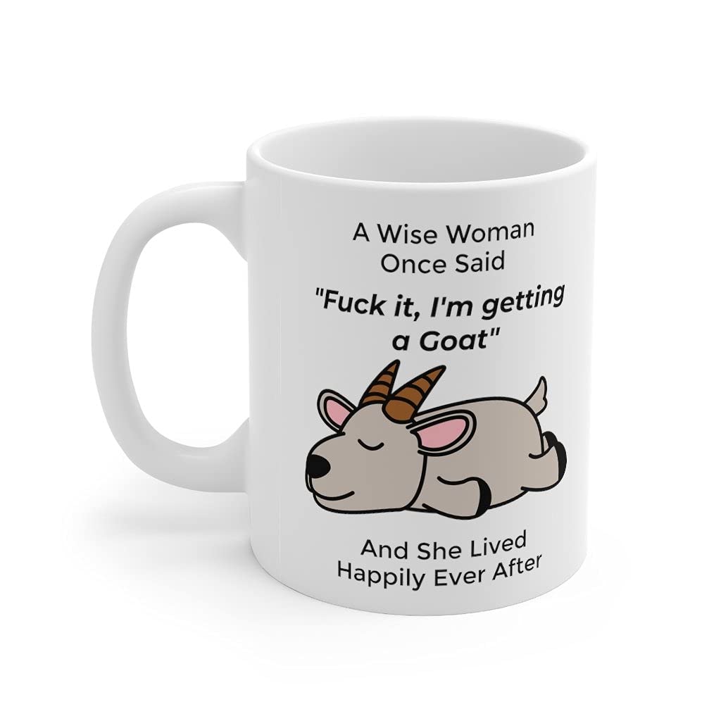 Funny Goat Gifts For Women Goats Lovers Mom Mug Birthday Gift Mother 'S Day 2024 Christmas Fun Wise Woman Once Said Coffee Cup W