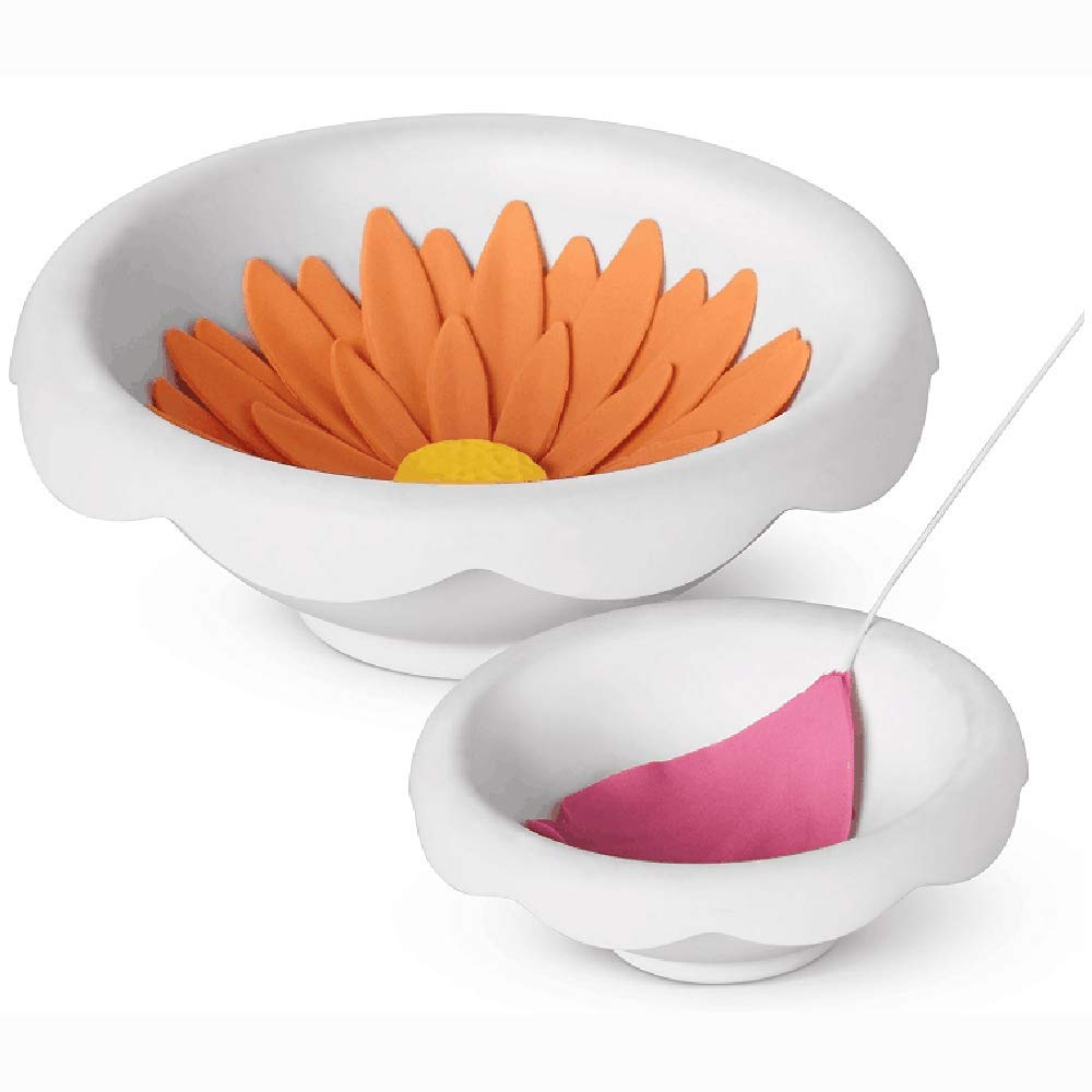 Eorta 6Pcs Fondant Flower Drying Molds Big Sized Flower Shaping Bowl Forming Cups, White, 2 Size, Dia.10 Cm And 6.5 Cm