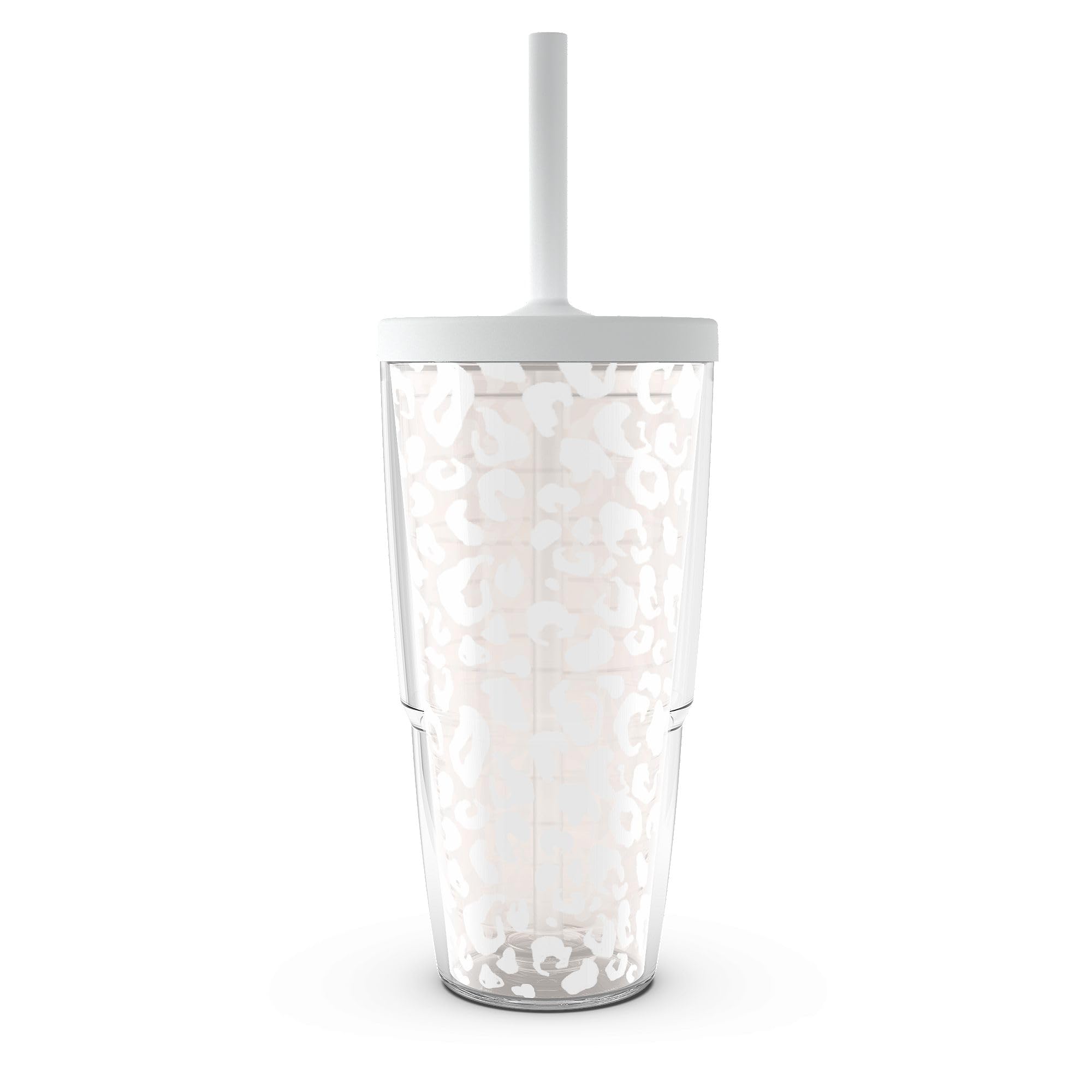 Tervis Leopard Collection Made in USA Double Walled Insulated Tumbler Travel Cup Keeps Drinks Cold & Hot, 24oz with Straw Lid, F