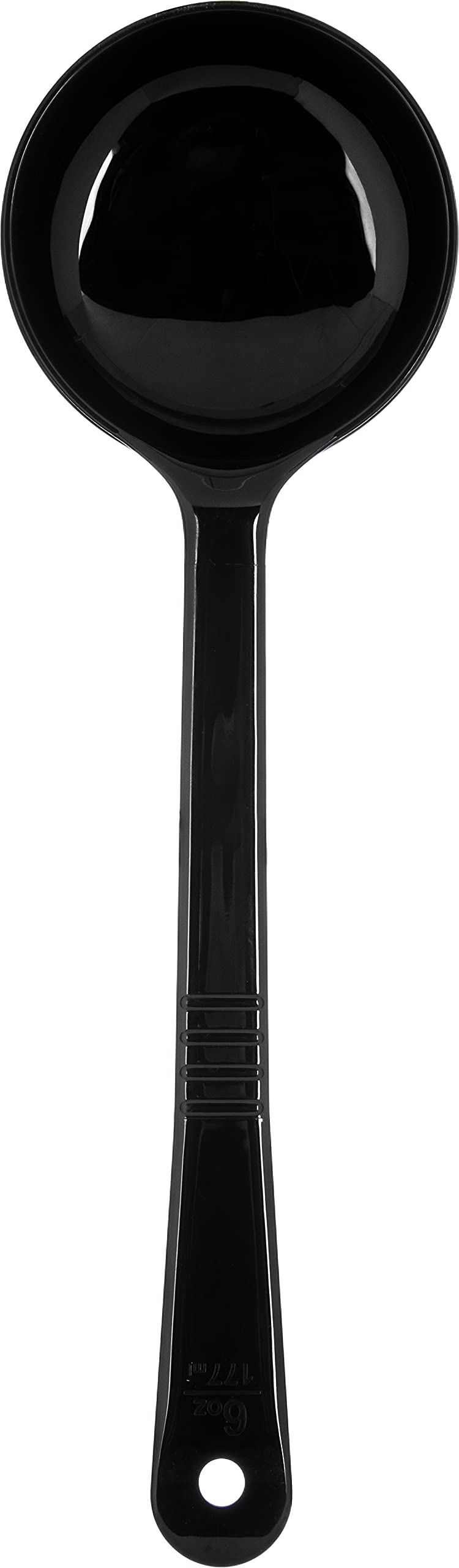 Cfs 399003 Solid Long Handle Portion Control Spoon, 6 Oz, Black