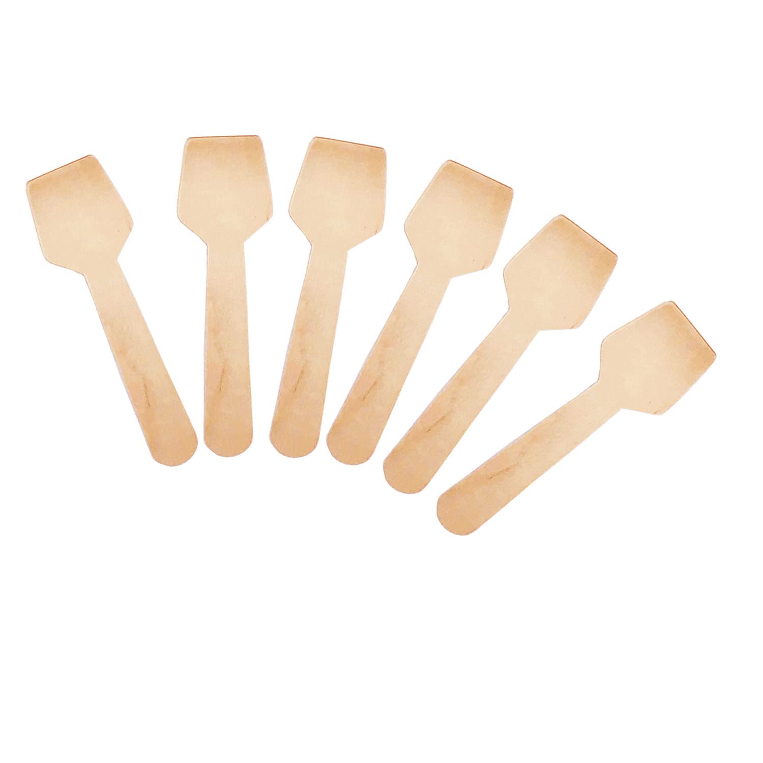 Mini Wooden Spoons,4Inch 200Pcs Disposable Wooden Ice Cream Dessert Spoons,Biodegradable Compostable Birchwood