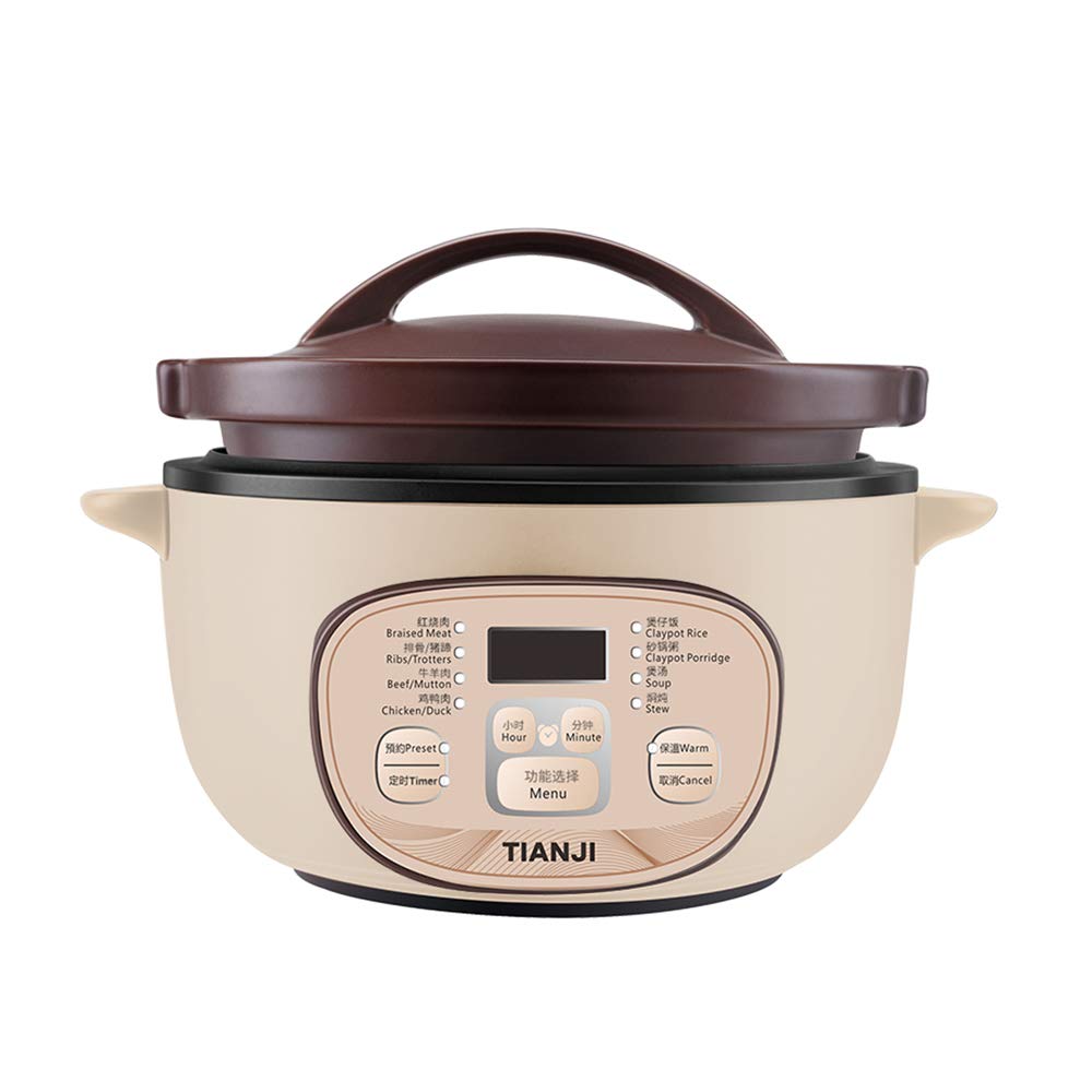 Tianji Dsg-Tz30 Electric Clay Pot Slow Cooker For Claypot Rice And Casserole Porridge, Ceramic Casserole Cooking Pot With Unglaz
